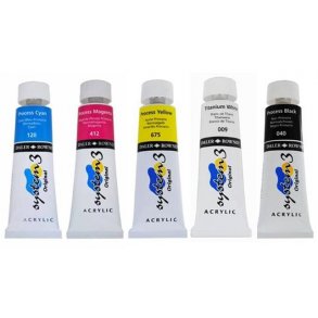 System-3 akrylfarve - Primr st - 5 x 59 ml