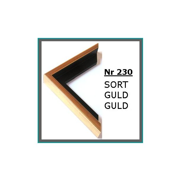 Nr 230 Sort Guld Guld