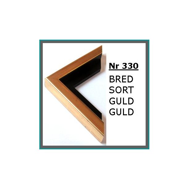 Nr 330  Sort Guld Guld