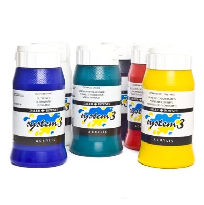 3 akrylfarve - udvalg af fra system 3 500 ml