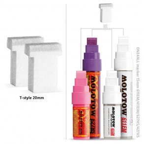 2 stk nye one4all-spidser T-Style 20mm