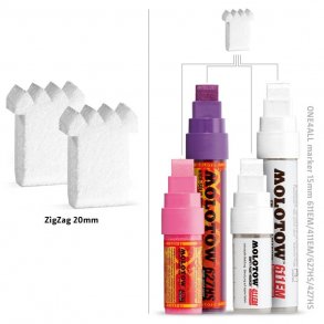 2 stk nye one4all-spidser ZigZag 20mm