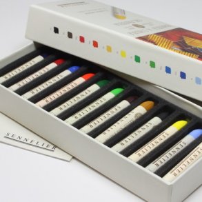 Sennelier Oliepastel - æske med 12 ass. farver